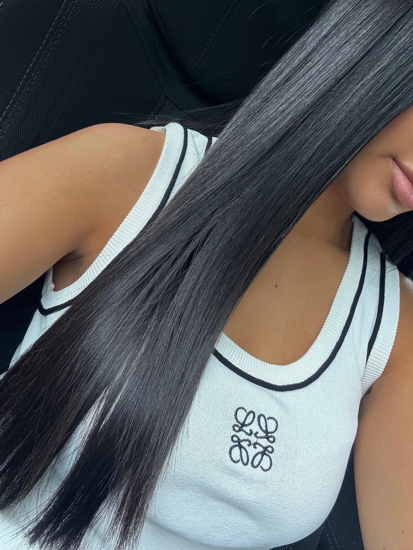 WHITE TANK TOP WITH TRIM
