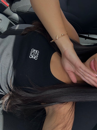 BLACK TANK TOP WITH LOGO